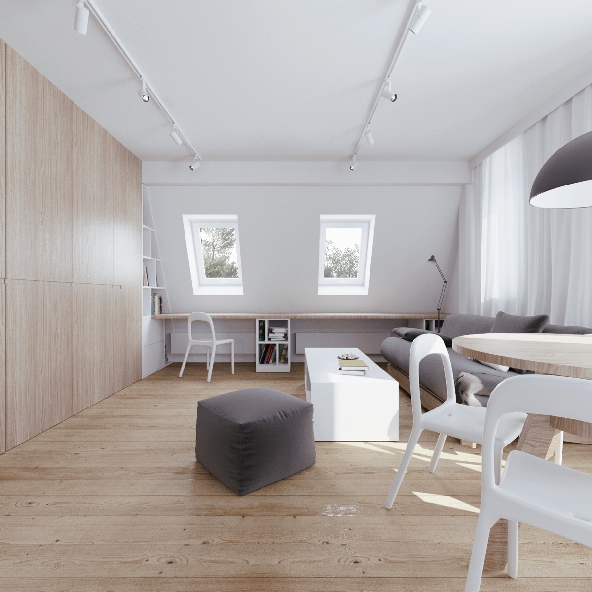 Wedo thiết kế nội thất thông minh cho căn hộ tầng áp mái